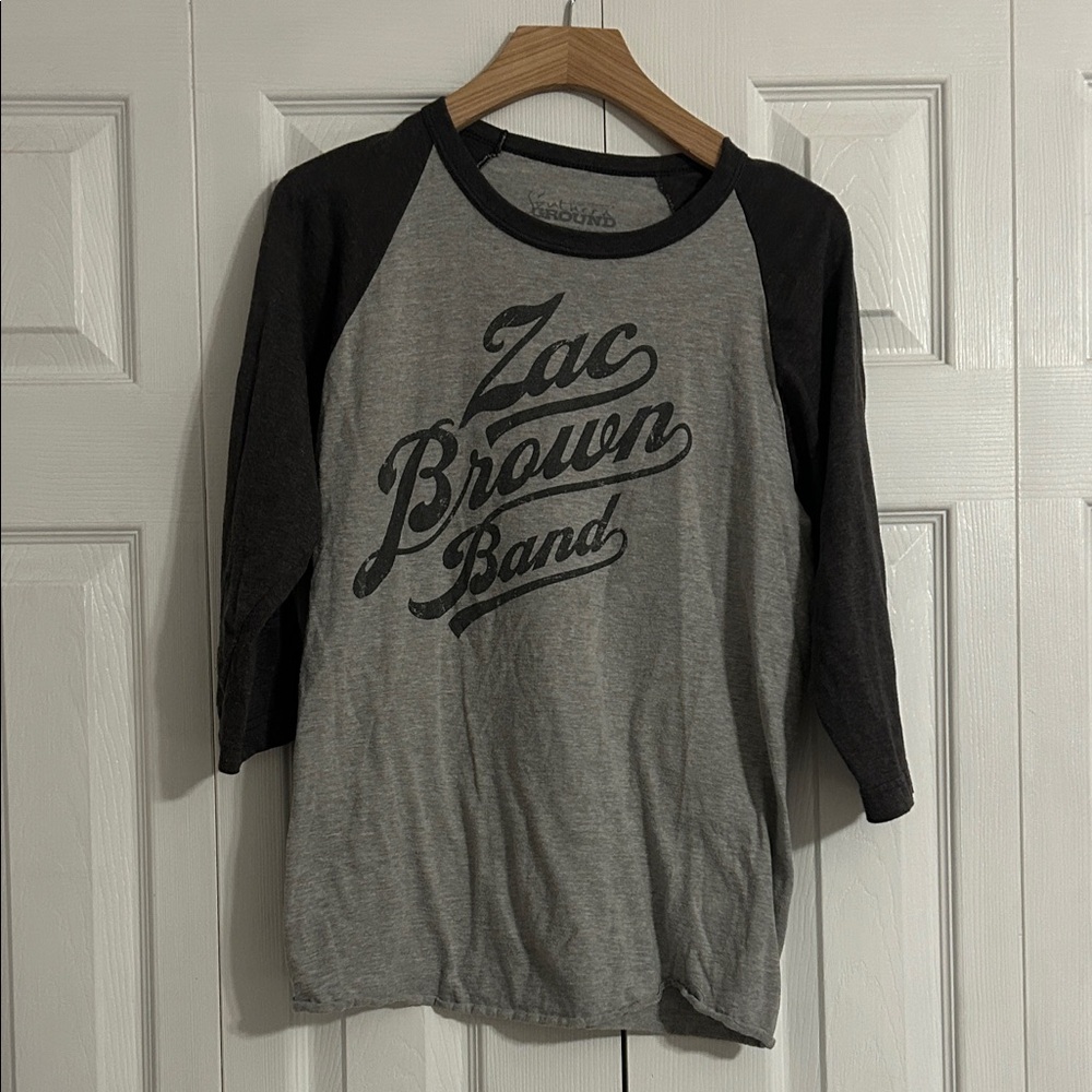 Zac Brown Band Gray and Black Raglan Tee
